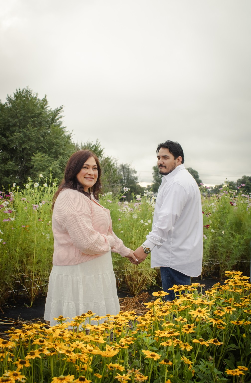 Holding hands among the wildflowers